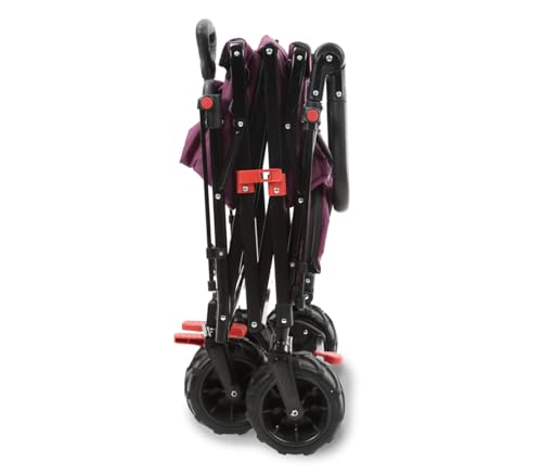 Carrello Da Spiaggia Pieghevole Fuxtec CTB800 - Viola - Pieghevole Con Ruote Larghe, Tetto, Freno Anteriore E Posteriore - Adatto Ai Bambini - L'originale Bollerwagen Fuxtec - 8