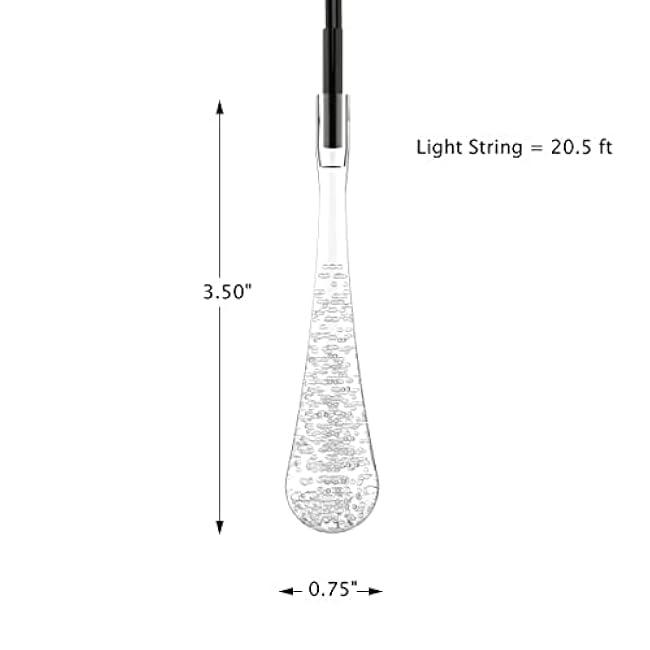 Pure Garden Outdoor String Lights 2-Pack - 20.5FT Solar Lights with 30 LED Bulbs and 8 Light Modes for Patio, Backyard, and Events (Cool White)