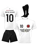 DE FANSHOP Kinder Herren Damen Personalisiertes Albanien Fußball Trikot Set EM WM 2022 Jungen Männer Frauen T-Shirt mit Namen, EU2, XXS