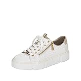 Rieker Damen Sneaker N5932, Frauen Schnürschuhe,Sneaker,Halbschuhe,Freizeitschuhe,Schnuerschuhe,straßenschuhe,lace-up,Weiss (80),40 EU / 6.5 UK