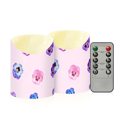 Caihoyu Petites bougies sans flamme avec minuteur 2/4/6/8 h - Bougies télécommandées pour bureau, réception, bureau, pensée