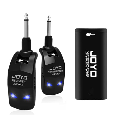 Sistema Inalámbrico para Guitarra JOYO JW-03 de 2.4 GHz con 4 Canales y Interfaz de Audio MOMIX CAB para Grabación Portátil miniatura 1