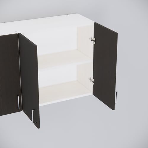 Image of SPECIALITY PANELS 6 Door Modular Wall Mounted Kitchen Cabinet with Adjustable Shelf Space Saving Storage Unit Durable Engineered Wood Cupboard for Kitchen Living Room Utility Organizer Furniture