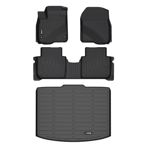 Image of HAFIDI Floor Mats & Cargo Liner Set Fit for 2023 2024 2025 2026 Honda CRV (Not fit CRV Hybrid Models) All Weather Protection TPE Anti-Slip Automotive Full Set Floor Liners Custom Accessories - Black
