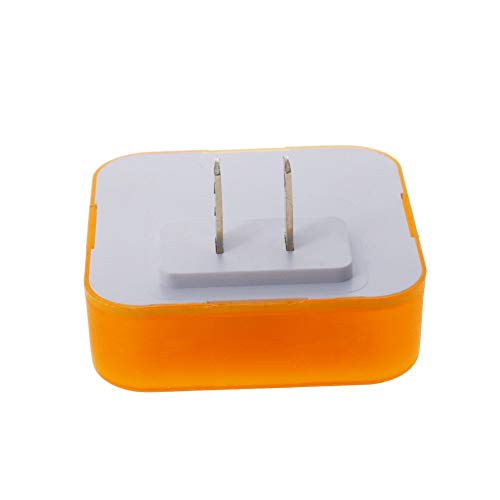 Image of Othmro ABS L62xW62xH40 Plug-in Night Light Warm Light LED Christmas Light Bulb Bed Lights with Auto Dusk-to-Dawn Sensor for Bedroom Kitchen Hallway Yellow US Plug 2Pcs