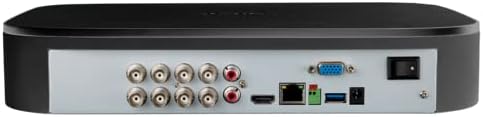 Bag view of the Lorex D841A82B 4K Ultra HD DVR showing all ports