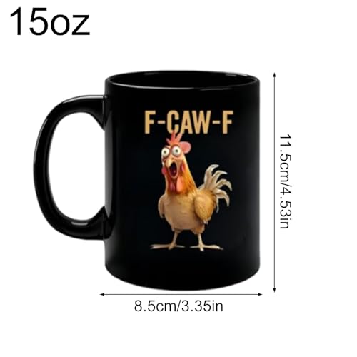 Taza de café de gallo con asa cómoda y cerámica resistente para bebidas 3