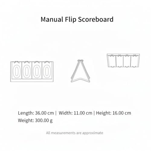 Marcador Manual de Puntuación para Deportes con Soporte de Plástico miniatura 7