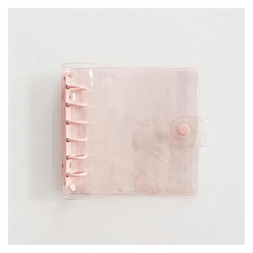 Archivador A7 de hojas sueltas rosa brillante para proteger hojas cuadradas de cuenta de mano