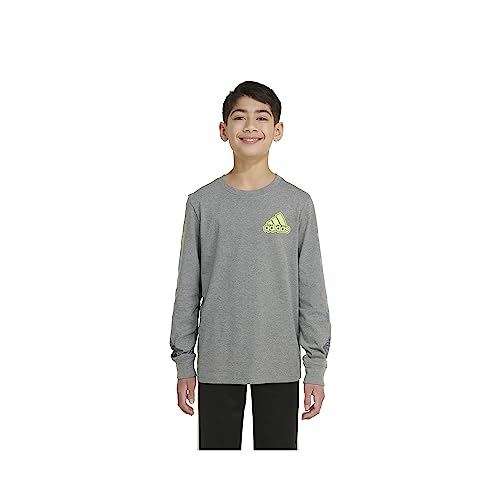 adidas Boys' Long Sleeve Cotton Small Bos Logo T-Shirt4