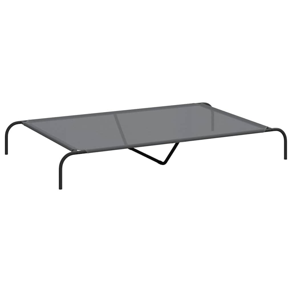 vidaXL Cama elevada para Perros Gris 150x90x20 cm textilene y Acero, Cama elevada para Perros, Cama para Perros para Exteriores, Cama refrescante para Perros