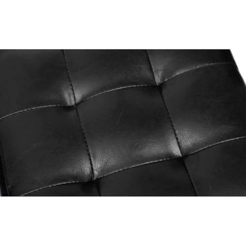 Tabourets cube noir en similicuir 30x30x30 cm lot de 2 Mangloder