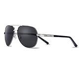 Barcur Polarized Aviator Sunglasses for Men Women Large Lens uv Protection(Gun-Gray01)