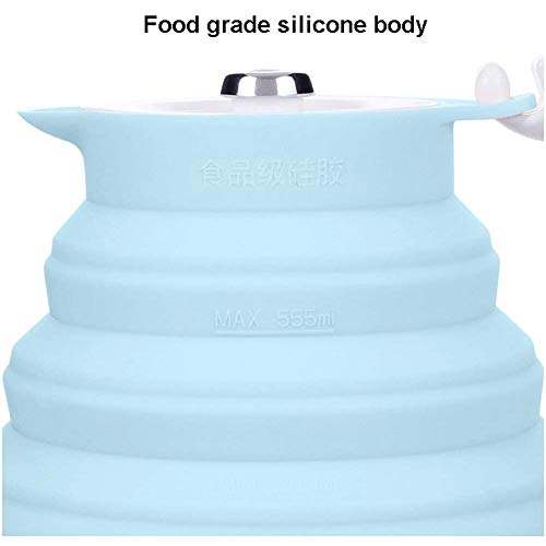 Bouilloire pliable bleue au design compact et épuré de 555 ml - 6