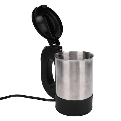 Hervidor eléctrico portátil para auto 12V 500ML acero inoxidable miniatura 5