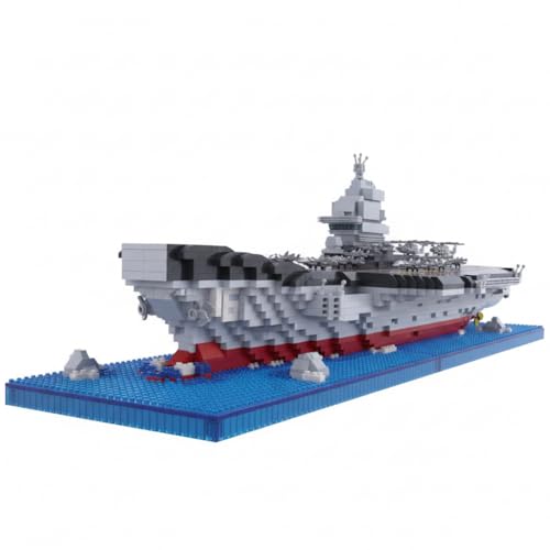 Image of SKY LINE OCEAN Plastic Warship Model Micro Building Blocks Set - 1878+ Pieces Ship Model Assembly Toy, DIY Brick Game (Complex only for Adults Ages 14+) Collectors Gift | 5 Year Structural Warranty