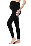 Noppies Winter Umstandsmode Damen Umstandsleggings Leggings Fleece Legging OTB Oslo (XL, Schwarz(Fleece warm))
