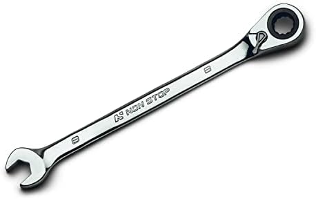 Non Stop 8 mm Ultrafine 90-Tooth Reversible Ratcheting Combination Wrench
