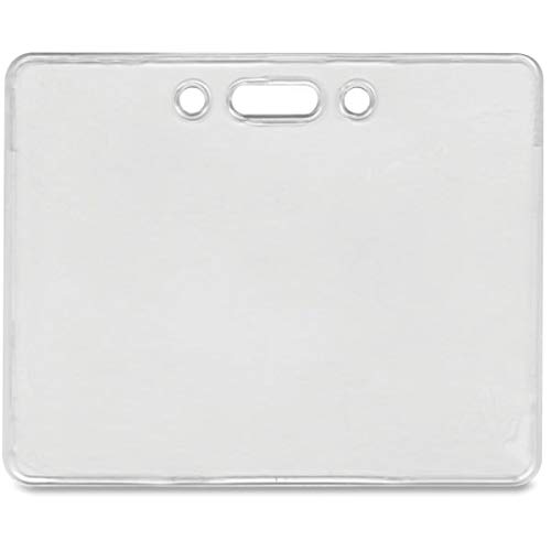 ADVANTUS Proximity Badge Holder, Horizontal, 3-3/8 x 2-3/8" Insert Size, Clear, Pack of 50 (75450)