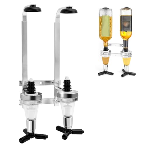 TYBYBB Flaschenhalter Wand Getränkespender für 2 Flaschen, Doppelkopf...