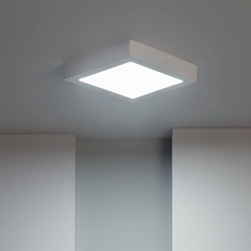 LEDKIA LIGHTING Pack 2 Plafoniere LED Quadrate 18W...