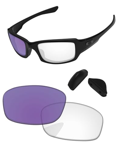 Image of Replacement Lenses & Nose Pads for Oakley Fives Squared(4+1) OO9238 54mm - Precise Fit, UV Block, Impact Resistant