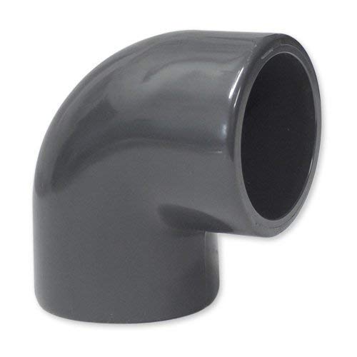 PVC Winkel 90° 50mm 2 x Klebemuffe 90 Grad 50 mm