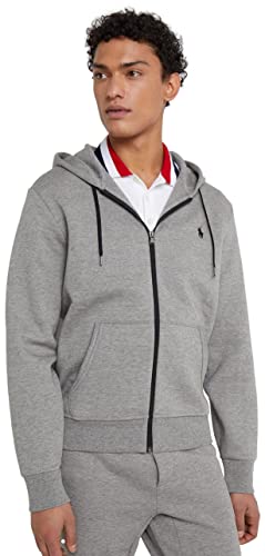 Polo Ralph Lauren Big&Tall Double Kint Full Zip-Front Hoody Sweatshirt BattalionHtr 2XB2