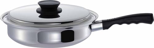 Urushiyama Metal Industries ETR-F24 Frying Pan, 9.4 inches (24 cm), Induction Compatible, Stainless Steel, Made in Japan