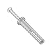 1/4" x 1 1/4" Hammer Drive Anchors/Mushroom Head/Zamac Alloy Body/Steel Zinc Nail (Carton: 100 pcs)