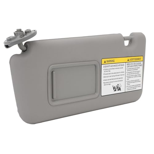 Visière du soleil avec miroir de maquillage Walfront 74320 protection grise