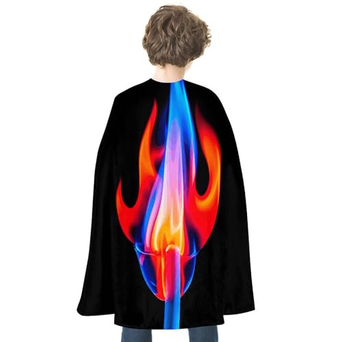 Cape cosplay adulte flamme et eau déguisement halloween festival unisexe