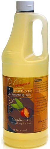Hawaiiâ€™s Gold Macadamia Oil Cooking and Salad Oil, 100% Pure (32 Oz, 945 ml.)