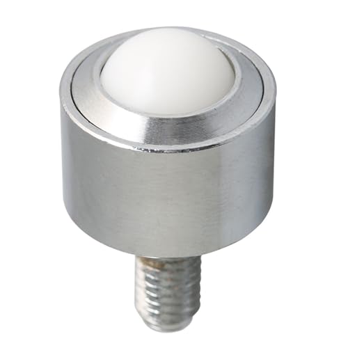 BQLZR 15 mm Stahl-Nylon-Kugel-Metall-Transferlagereinheit, Kugelrad, Förderrolle, M8-Gewinde, Lenkrolle, Traglast: 45 kg