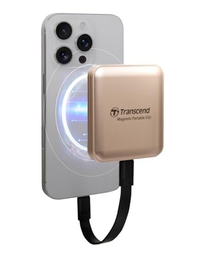 Image of Transcend ESD420 4TB Magnetic External SSD, Up to 2000MB /s, Supports Apple 4K ProRes HDR Record, MagSafe, iPhone15,16,17 /iPad /Mac /Tablets /Windows /Android, USB 3.2 Gen2x2 20Gbps Portable USB-C SSD