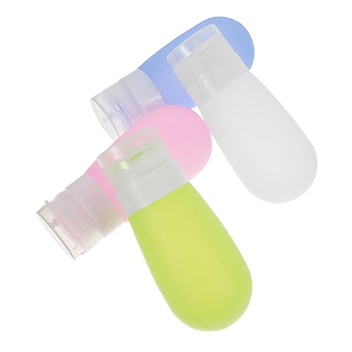 ORFOFE 4個 シリコンローションボトル シャンプーボトル シャンプー ボトル 調味料 トイレタリートラベルボトル 旅行用シャンプーとコンディショナーのボトル 旅行用化粧品容器 シリカゲル