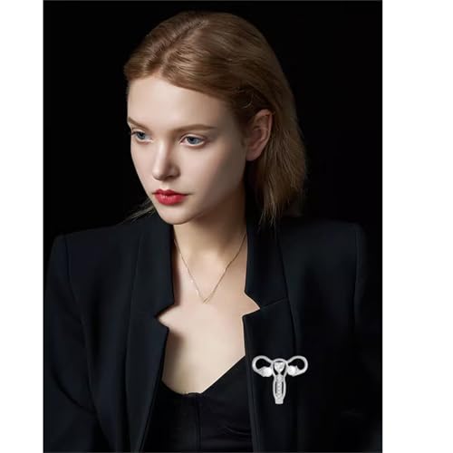 Image of Uterus Ovary Pin for Women Personality Female Body Organ Uterus Ovary Brooch Pin Feminist Medical Symbol Female Organ Gynecologist Nurse Gift Jewelry Brooch Pins