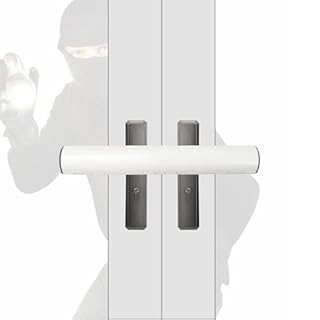 Patio Door Security Lock with Anti-Theft Alarm, 13inch Patlock for Patio Doors, High Security French Door Security Lock,Patio Door Locks 2 Handle Security for French Double Conservatory Doors