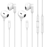 iPhone Earphones, 2Pack Wired Earbuds Stereo in Ear Headset Noise Isolating Canceling Headphones with Microphone&Volume Control Compatible with iPhone 12 11 Pro Max Plus SE X XS XR 8 7 iPad
