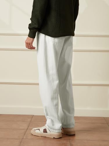 Image of WROGN Men's 100% Cotton Jeans | Solid | Anti Fit