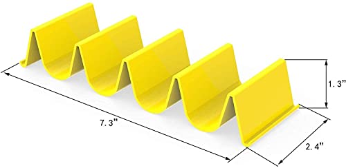 Charmount Taco Holder Stand, Set Of 6 New Upgrade Colorful Taco Rack Holders - Premium Taco Shell Holder Stand On Table, Hold 5 Hard Shell Tacos Serving Tray, Dishwasher & Microwave Safe #TOP1