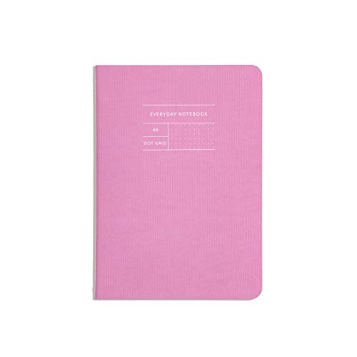 Poketo A5 Everyday Dotted Notebook - Pink - Aesthetic Dotted Journal For School, Office, Home - Soft Cover, Lay Flat, Eco-Friendly Notebook - 64 Lined Pages, 5.75" X 8.25" #TOP4