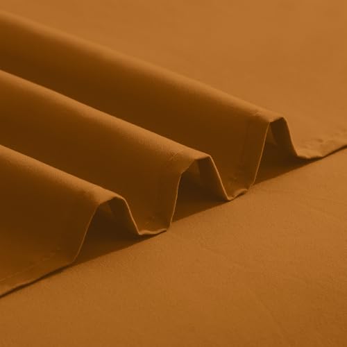 Image of Elegant Comfort Luxurious 1500 Premium Hotel Quality Microfiber Three Line Embroidered Softest 5-Piece Bed Sheet Set, Wrinkle and Fade Resistant, Split King, Bronze