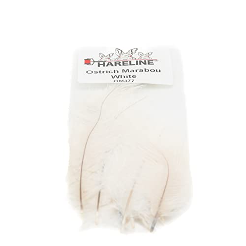 Hareline Fly Tying Ostrich Marabou Feathers for Streamers, Nymphs, and Tails