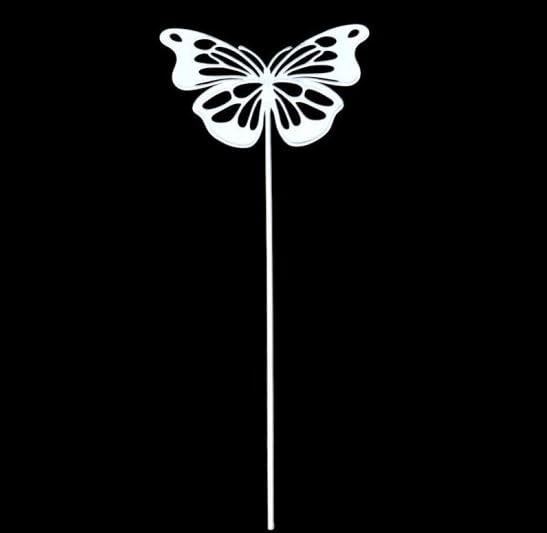 Juramondo Gartenstecker Schmetterling weiß 35 cm