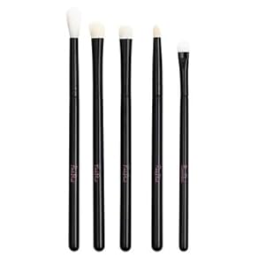 Pink Dust Eye Makeup Brushes Set – 5pcs Natural Goat Hair Makeup Eye Brushes Set with Wooden Handle – Eye Makeup Brushes for Professionals Eyeshadow, Liner, and Brow