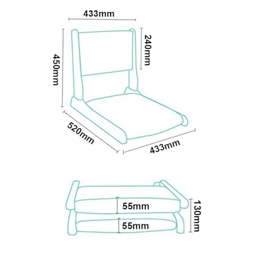 Chaise de sol pliable avec dossier paresseux inclinable et modulable - 2