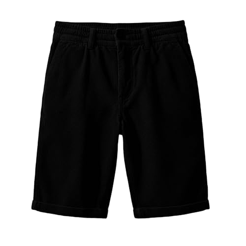 Image of Cambkatl Straight Leg Corduroy Shorts for Men Summer Versatile Outdoor Casual Stretch Lounge Shorts with Pockets