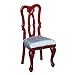 ENticerowts 1: 12 Dollhouse Retro Chair Wood Handmade Decor Accessorio in Miniatura Fai da Te, per Oggetti di Scena Fai da Te Legno Rosso