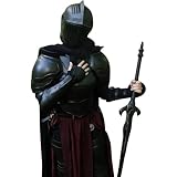 LOTUS BY RK Lady Elven Steel Armor, Full Medieval Knight Costume, Wearable Black Steel with Helmet and Cape